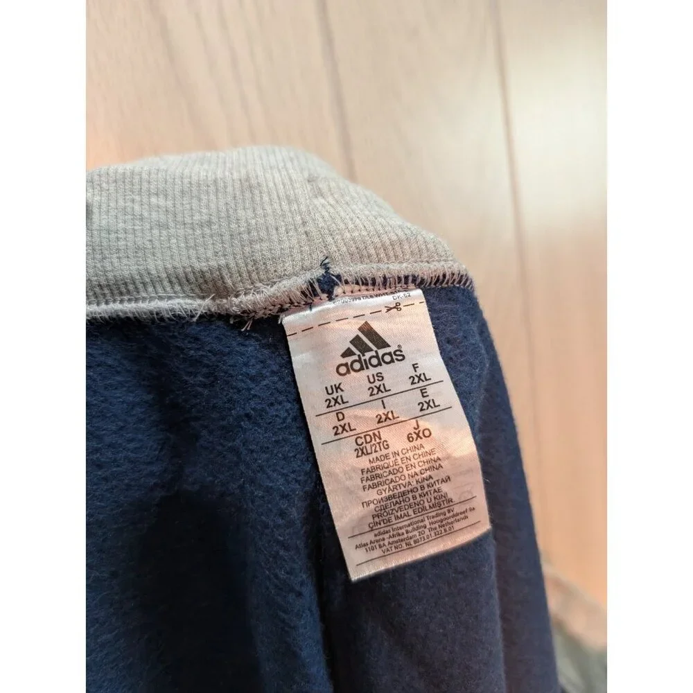 ADIDAS Mens Sweatpants Trousers Joggers XXL 2XL Navy Blue Grey Cotton